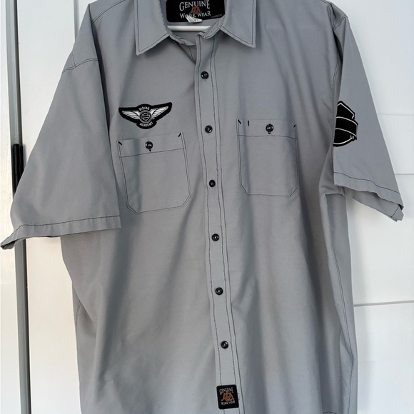 (3) Harley Davidson Button Up Shirt Short Sleeve Motorcycles Shirts 3XL - Picture 9 of 11